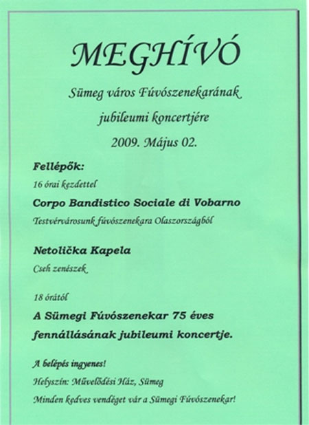 A koncert meghívója 