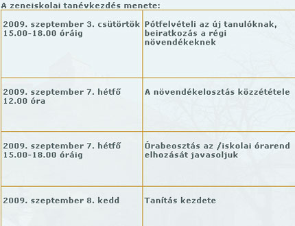 Zeneiskolai tanévkezdés